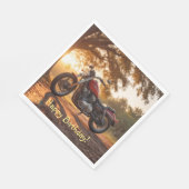 Motorfiets Verjaardag Servet (Hoek)