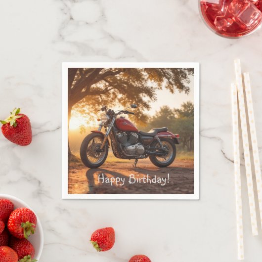 Motorfiets Verjaardag Servet (Insitu)
