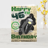 Motorfiets 'Verjaardagskaart 46e Heb het nog steed Kaart (Gele Bloem)