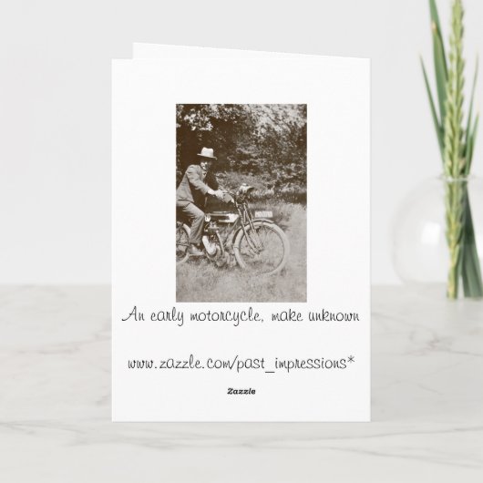  motorfiets verjaardagskaart kaart (Achterkant)