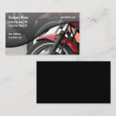 Motorfiets verkoop en service visitekaartje (Voorkant / Achterkant)