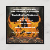 Motorfiets Verkoop & Service Vierkante Visitekaartje (Achterkant)