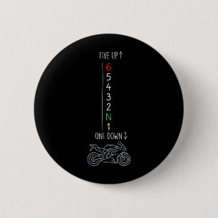 Motorfiets Versnelling Eén Omlaag Vijf Omhoog Bike Ronde Button 5,7 Cm