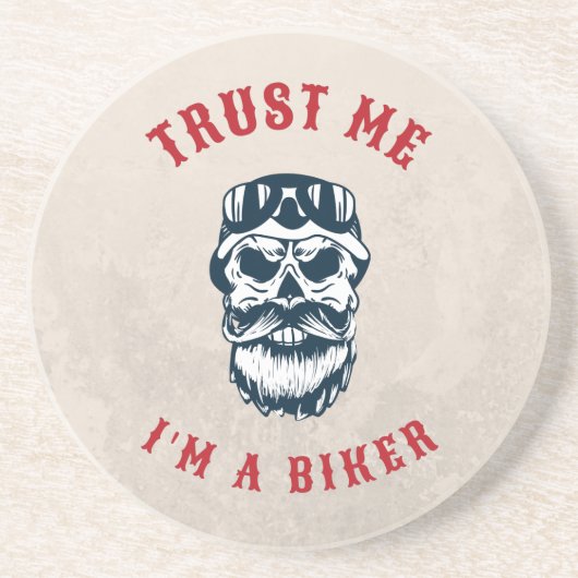 Motorfiets Vertrouw me dat ik fietser ben Zandsteen Onderzetter (Voorkant)