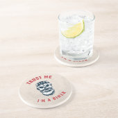 Motorfiets Vertrouw me dat ik fietser ben Zandsteen Onderzetter (Zijkant)