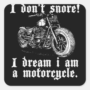 Motorfiets Vierkante Sticker