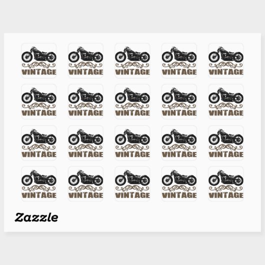  motorfiets vierkante sticker (Vel)