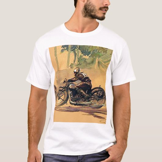 Motorfiets vintage t-shirt (Voorkant)