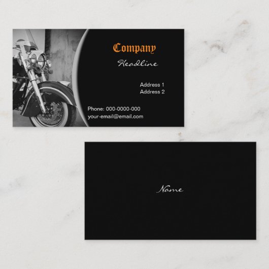 Motorfiets Visitekaartje (Voorkant / Achterkant)