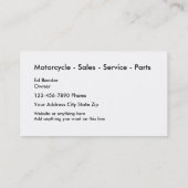 Motorfiets Visitekaartjes (Achterkant)