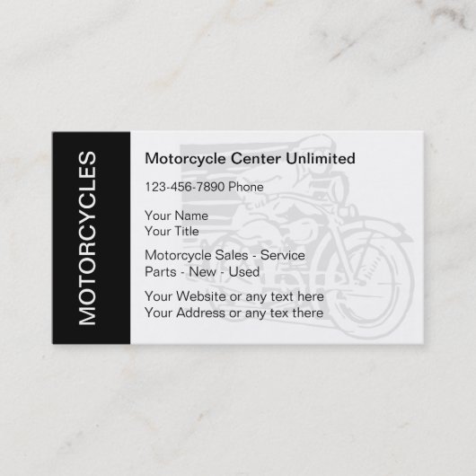 Motorfiets visitekaartjes (Voorkant)