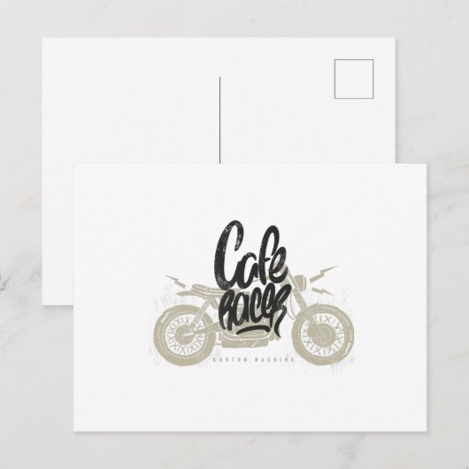  motorfiets voor caferacers briefkaart (Voorkant / Achterkant)