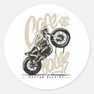  motorfiets voor caferacers ronde sticker