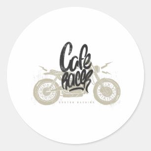 motorfiets voor caferacers ronde sticker