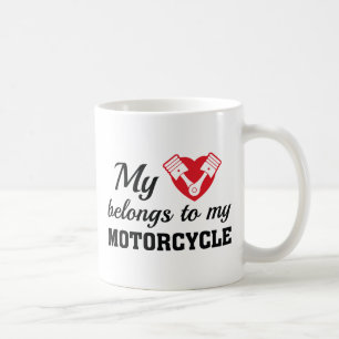 Motorfiets voor hartproducten koffiemok