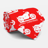 Motorfiets - Vrolijk kerstfeest! Stropdas (Opgerold)