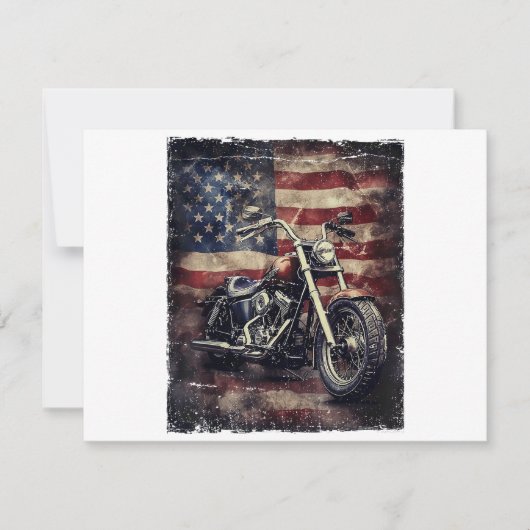  Motorfiets VS Vlag Retro Biker Amerikaans (Voorkant)