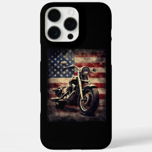  Motorfiets VS Vlag Retro Biker Amerikaans iPhone 16 Pro Max Hoesje