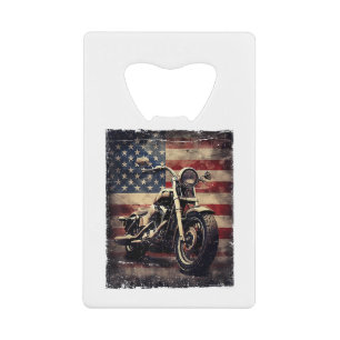  Motorfiets VS Vlag Retro Biker Amerikaans Creditkaart Flessenopener