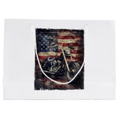  Motorfiets VS Vlag Retro Biker Amerikaans Groot Cadeauzakje (Achterkant)