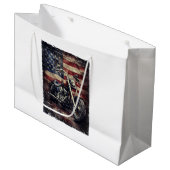  Motorfiets VS Vlag Retro Biker Amerikaans Groot Cadeauzakje (Voorkant Gekanteld)