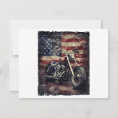 Motorfiets VS Vlag Retro Biker Amerikaans Kaart (Achterkant)
