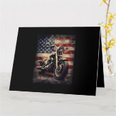 Motorfiets VS Vlag Retro Biker Amerikaans Kaart (Gele Bloem)