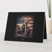 Motorfiets VS Vlag Retro Biker Amerikaans Kaart (Achterkant)