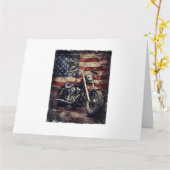 Motorfiets VS Vlag Retro Biker Amerikaans Kaart (Gele Bloem)