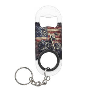  Motorfiets VS Vlag Retro Biker Amerikaans Mini Flessenopener