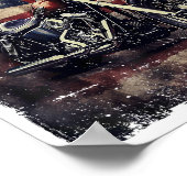  Motorfiets VS Vlag Retro Biker Amerikaans Poster (Hoek)
