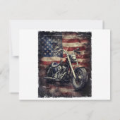 Motorfiets VS Vlag Retro Biker Amerikaans Save The Date (Achterkant)