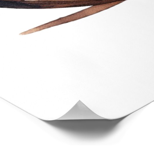 Motorfiets Waterverf Kunst Poster (Hoek)