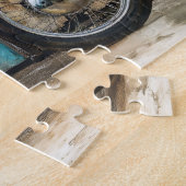  motorfiets Waterverf Legpuzzel (Zijkant)