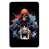 Motorfiets Waterverf Skeleton Rider Magneet (Verticaal)
