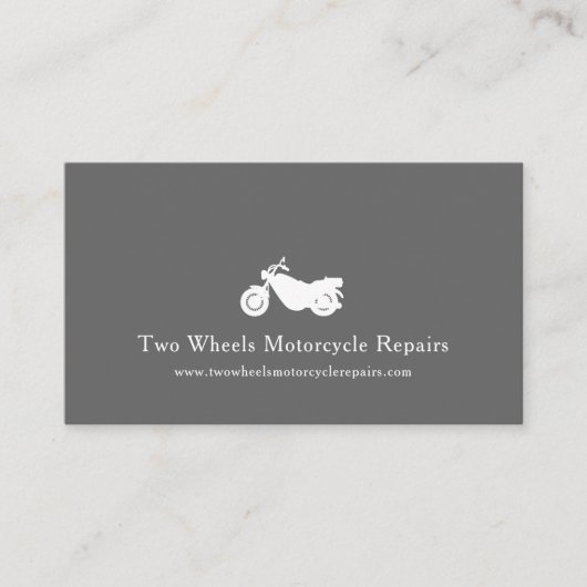 Motorfiets wit modern visitekaartje (Voorkant)