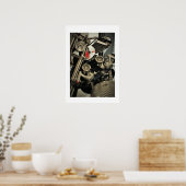 Motorfiets Yahama Triumph Foto Poster (Keuken)