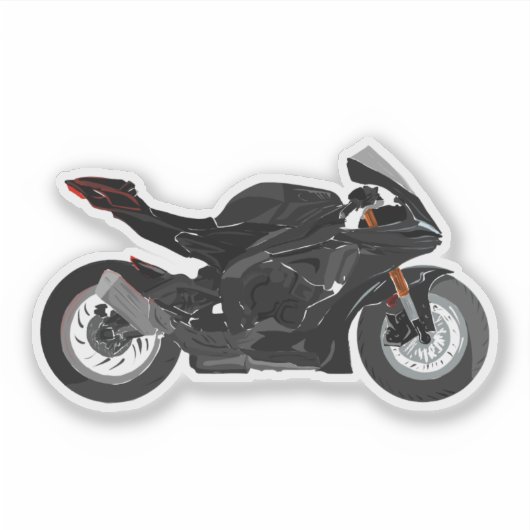 Motorfiets Yamaha R1 sticker (Voorkant)