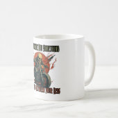 Motorfiets zet iets spannends tussen je been koffiemok (Voorkant rechts)