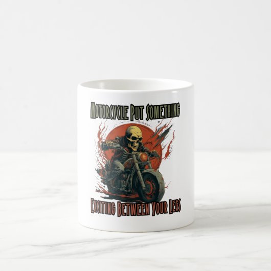 Motorfiets zet iets spannends tussen je been koffiemok (Center)