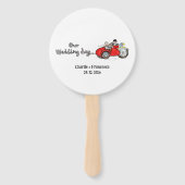 Motorfiets & Zijspan Huwelijk Handwaaier (Achterkant)
