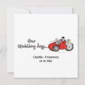 Motorfiets & Zijspan Huwelijk  Kaart (Voorkant)