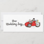 Motorfiets & Zijspan Huwelijk  Kaart (Voorkant)