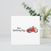 Motorfiets & Zijspan Huwelijk  Kaart (Staand voorkant)