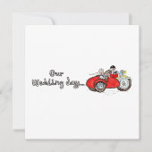 Motorfiets & Zijspan Huwelijk  Kaart (Voorkant)