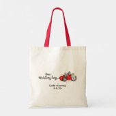 Motorfiets & Zijspan Huwelijk Tote Bag (Achterkant)