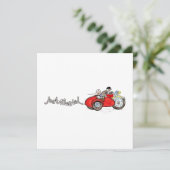 Motorfiets & Zijspan Trouwavond Kaart (Staand voorkant)