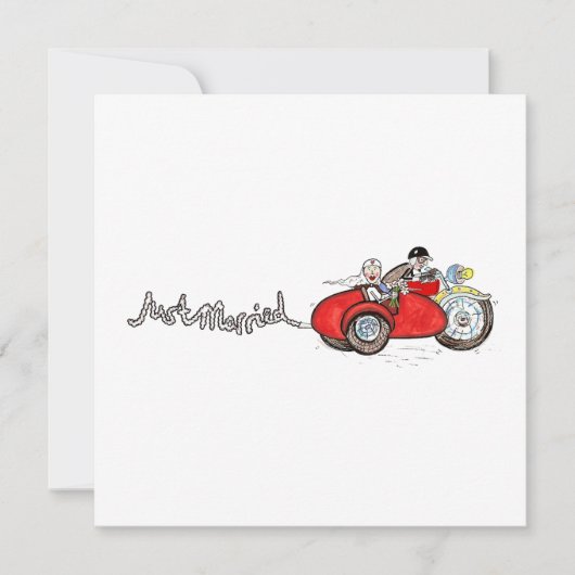 Motorfiets & Zijspan Trouwavond Kaart (Voorkant)