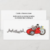 Motorfiets & Zijspan Trouwavond Kaart (Voorkant / Achterkant)