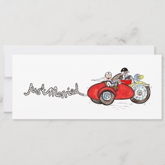 Motorfiets & Zijspan Trouwavond Kaart (Voorkant)